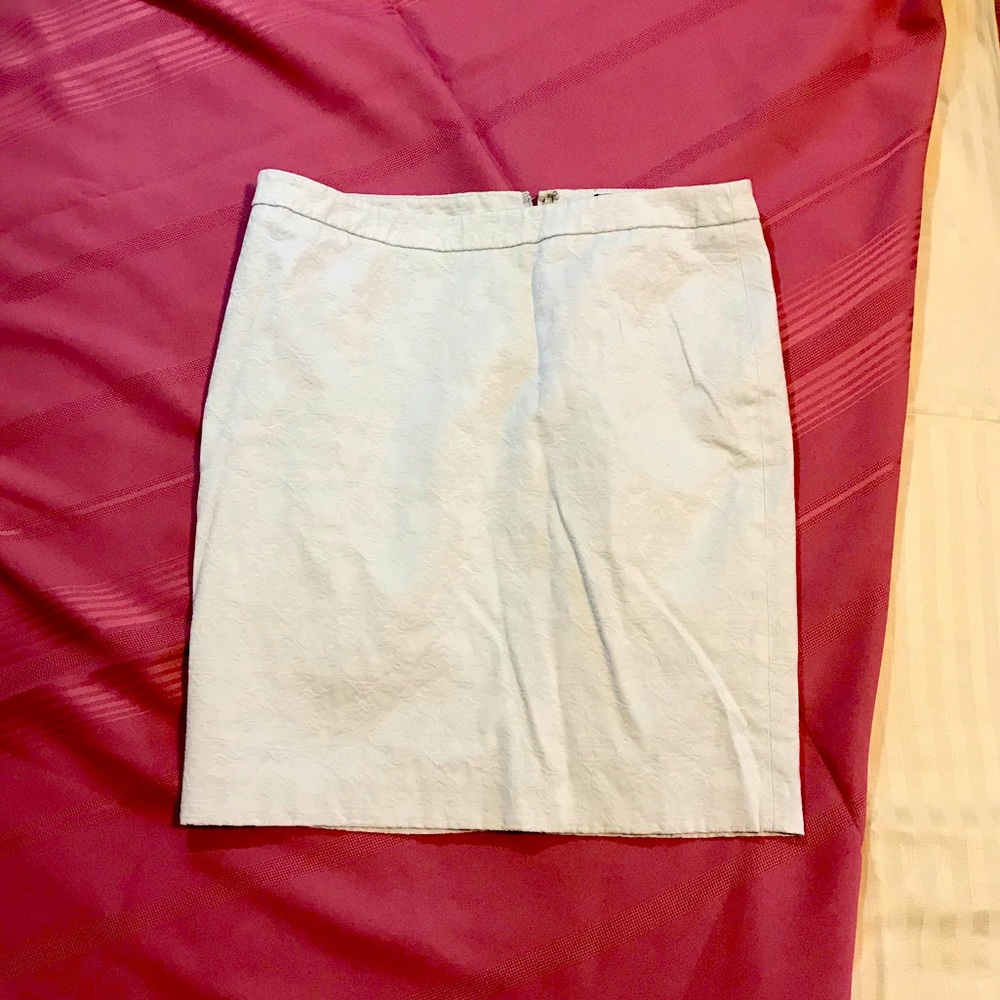 White brocade skirt